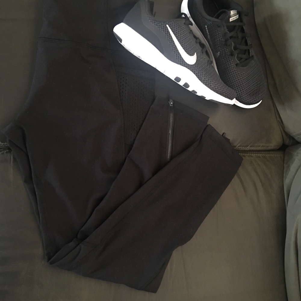 High waist black leggings sizeL  Shoes notfor sale